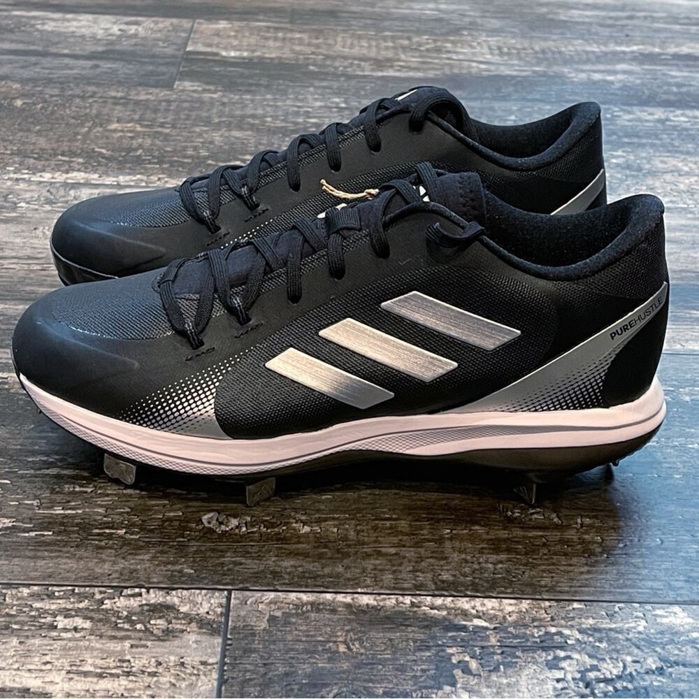 Adidas PureHustle 2 Softball Metal Cleats Womens Size 9.5 H00984 NWT - Picture 2 of 13